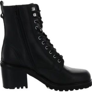 RARE Steve Madden Brandt Leather Mid Calf Combat & Lace-up Boots
